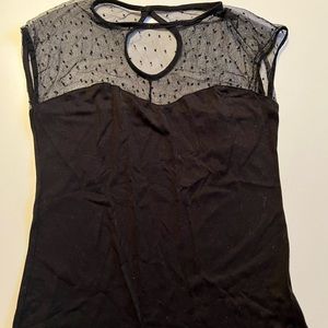 Sheer Top Sweetheart Neck Top